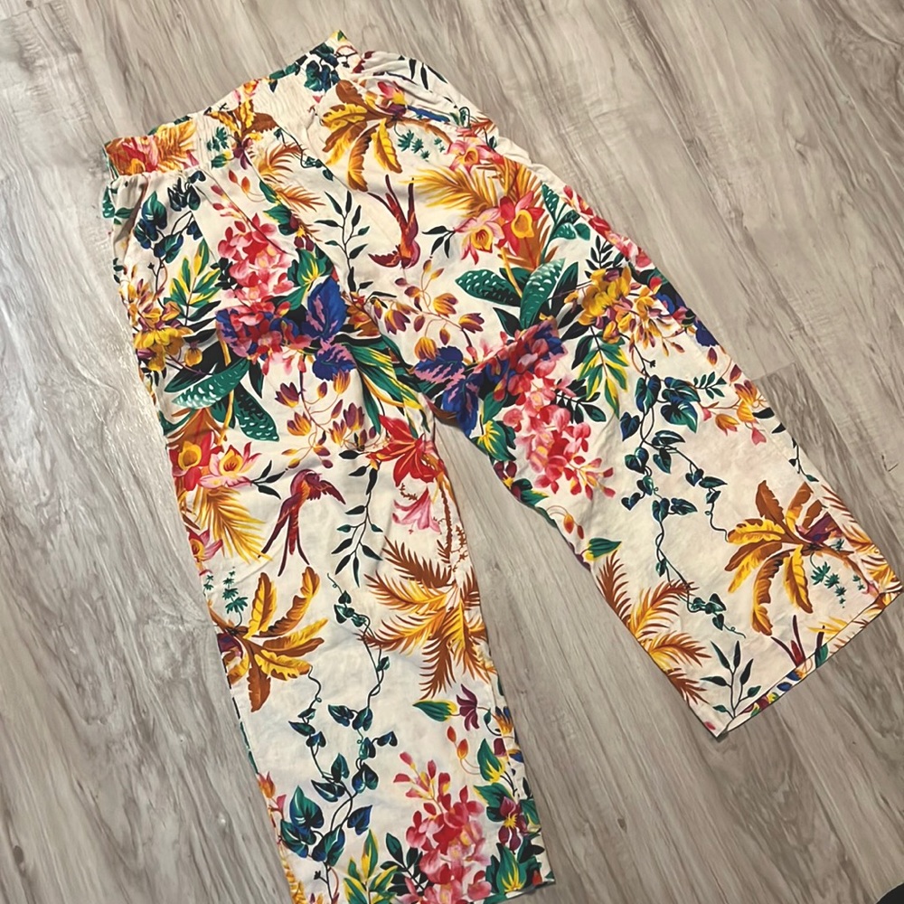 Rachel Roy Linen wide leg pants, Small